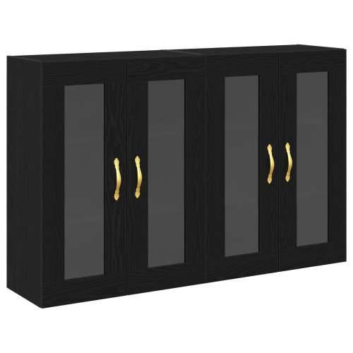 Zidni kabinet Set od 2 Crni hrast Drvo, Staklo 139 x 34 x 90 cm Cijena