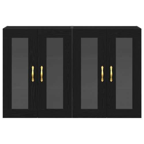 Zidni kabinet Set od 2 Crni hrast Drvo, Staklo 139 x 34 x 90 cm Cijena