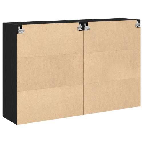 Zidni kabinet Set od 2 Crni hrast Drvo, Staklo 139 x 34 x 90 cm Cijena