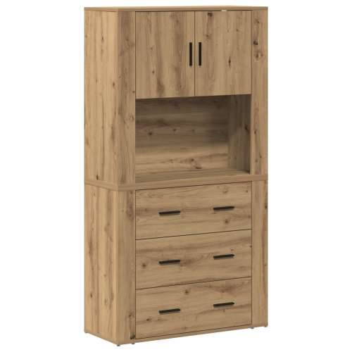 Visoki ormar od umjetnog hrasta 80x33x150 cm konstruirano drvo Cijena
