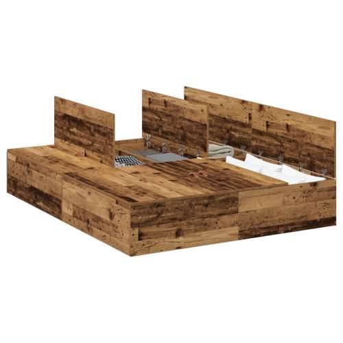 Krevet s prostorom za pohranu Stari drvo 160x200 cm Cijena