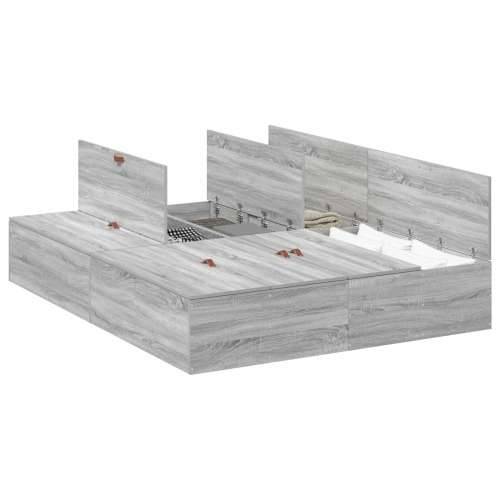 KREVET S PROSTOROM ZA POHRANU SIVI SONOMA 140x190 cm Cijena