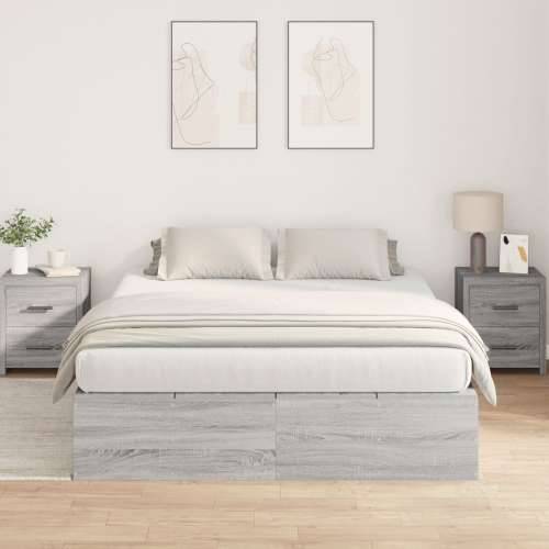 KREVET S PROSTOROM ZA POHRANU SIVI SONOMA 140x190 cm Cijena