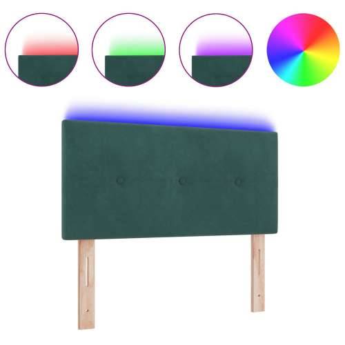 LED Uzglavlje sa dugmadima Tamnozelena 90 cm Baršun Cijena