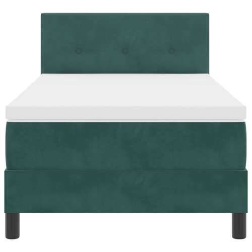 Box Spring Krevet s Madracem Tamno Zelena 100x200 cm Baršun Cijena
