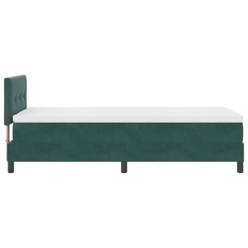 Box Spring Krevet s Madracem Tamno Zelena 100x200 cm Baršun Cijena