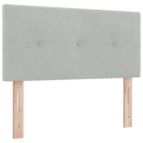 Box Spring Krevet s Madracom Svjetlosiva 120x200 cm Baršun Cijena