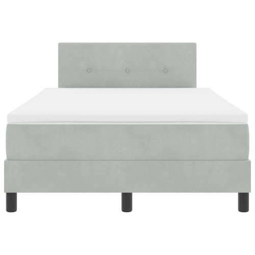 Box Spring Krevet s Madracom Svjetlosiva 120x200 cm Baršun Cijena
