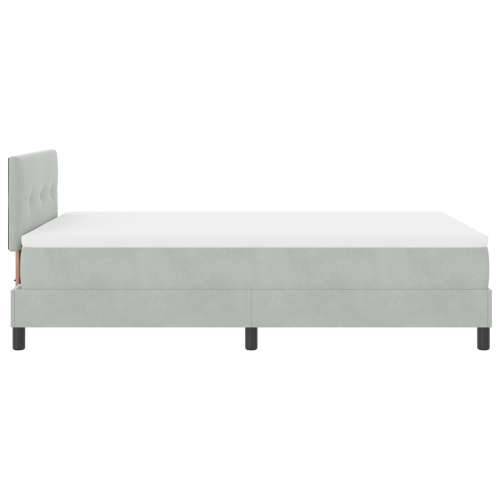 Box Spring Krevet s Madracom Svjetlosiva 120x200 cm Baršun Cijena