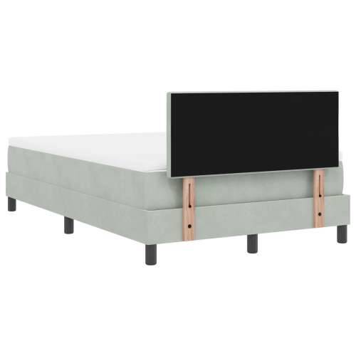 Box Spring Krevet s Madracom Svjetlosiva 120x200 cm Baršun Cijena