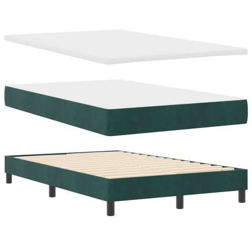 Box Spring Krevet s Madracem Tamno Zeleno 120x200 cm Baršun Cijena