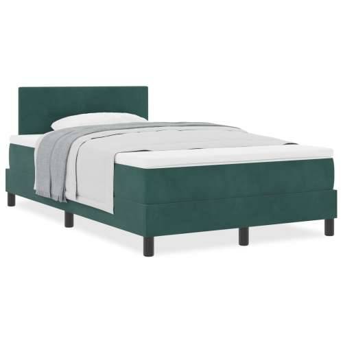 Box Spring Krevet s Madracem Tamno Zeleno 120x200 cm Baršun Cijena