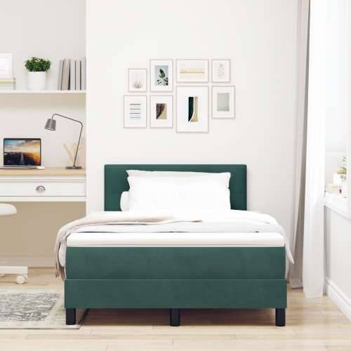 Box Spring Krevet s Madracem Tamno Zeleno 120x200 cm Baršun Cijena