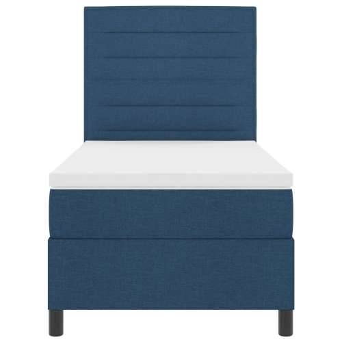 Krevet s Box Springom s Madracem Plavi 90x200 cm Tkanina Cijena