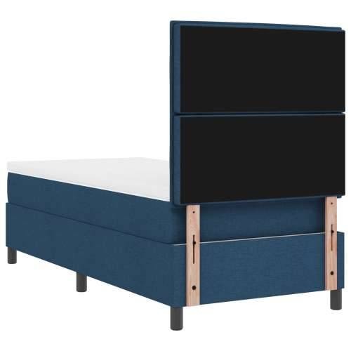 Krevet s Box Springom s Madracem Plavi 90x200 cm Tkanina Cijena