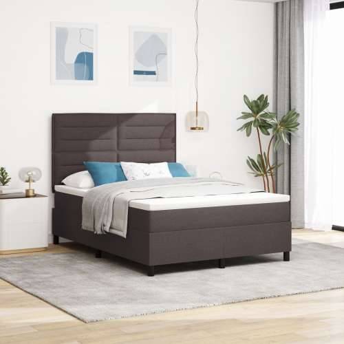 Box Spring Krevet s madracem Tamnosmeđa 140x190 cm Tkanina Cijena