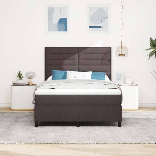 Box Spring Krevet s madracem Tamnosmeđa 140x190 cm Tkanina Cijena
