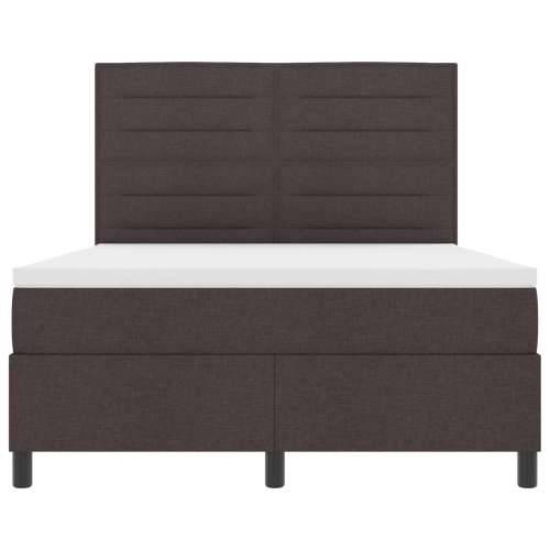 Box Spring Krevet s madracem Tamnosmeđa 140x190 cm Tkanina Cijena