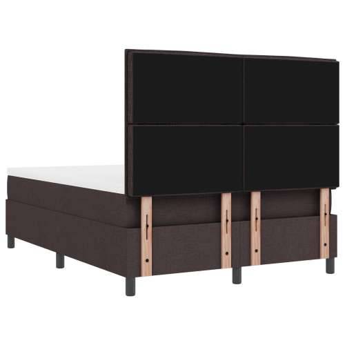 Box Spring Krevet s madracem Tamnosmeđa 140x190 cm Tkanina Cijena