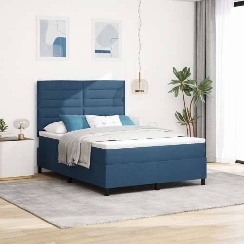 Box Spring krevet s madracem plavi 140x200 cm tkanina Cijena