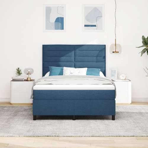 Box Spring krevet s madracem plavi 140x200 cm tkanina Cijena