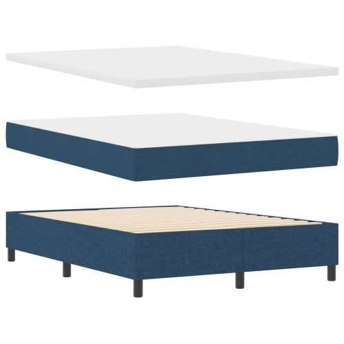 Box Spring krevet s madracem plavi 140x200 cm tkanina Cijena