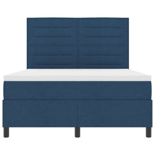 Box Spring krevet s madracem plavi 140x200 cm tkanina Cijena