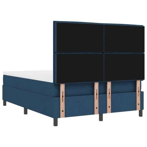 Box Spring krevet s madracem plavi 140x200 cm tkanina Cijena