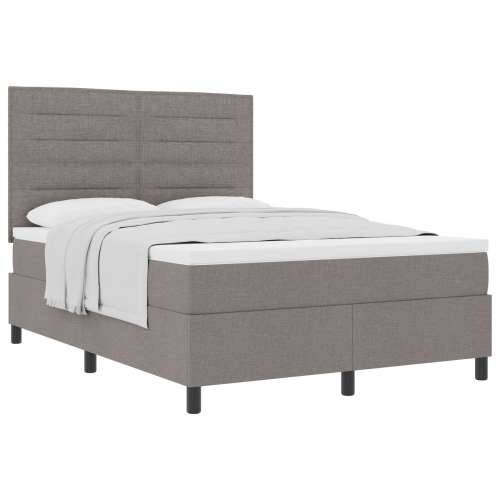 Box spring krevet s madracem taupe 160x200 cm tkanina Cijena