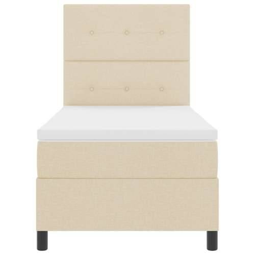 Box Spring krevet s dušekom bež 100x200 cm tkanina Cijena