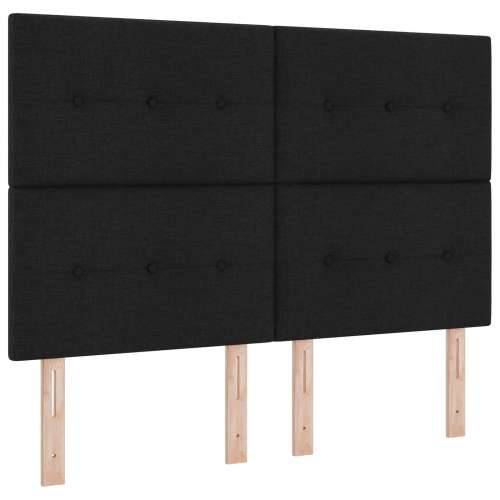 Krevet s box springom s madracem Crni 140x200 cm Tkanina Cijena