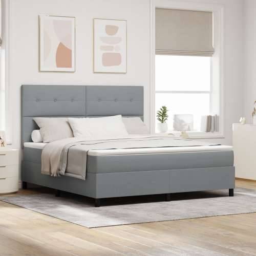 box spring krevet s madracem svijetlosiva super king tkanina Cijena
