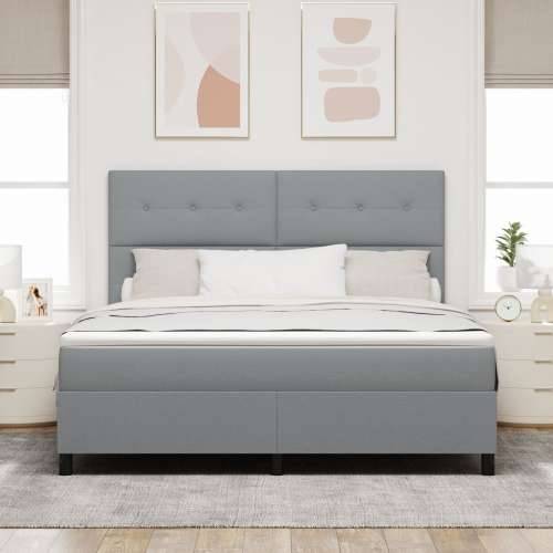 box spring krevet s madracem svijetlosiva super king tkanina Cijena