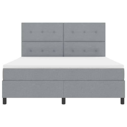 box spring krevet s madracem svijetlosiva super king tkanina Cijena