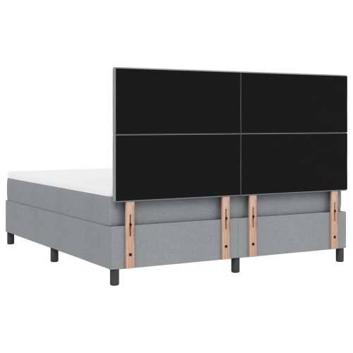 box spring krevet s madracem svijetlosiva super king tkanina Cijena