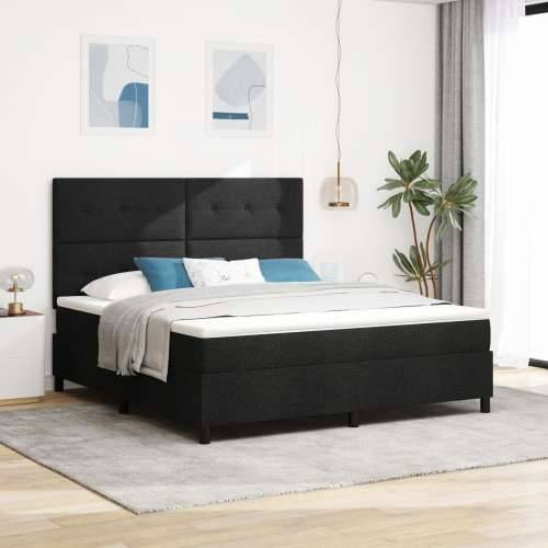 Box Spring krevet s madracem crne boje super king tkanina Cijena