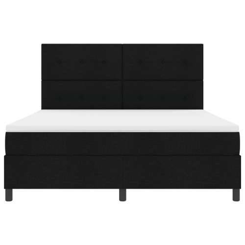 Box Spring krevet s madracem crne boje super king tkanina Cijena