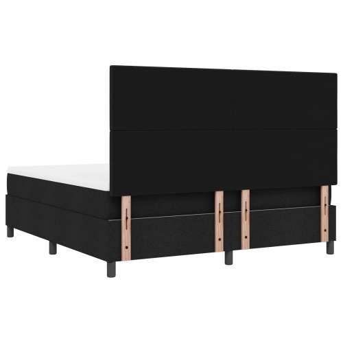 Box Spring krevet s madracem crne boje super king tkanina Cijena