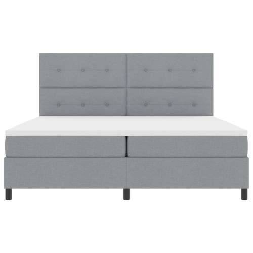 Box Spring Krevet s Madracem Svijetlo Sivi 200x200 cm Tkanina Cijena