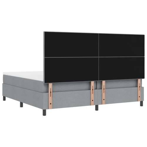 Box Spring Krevet s Madracem Svijetlo Sivi 200x200 cm Tkanina Cijena