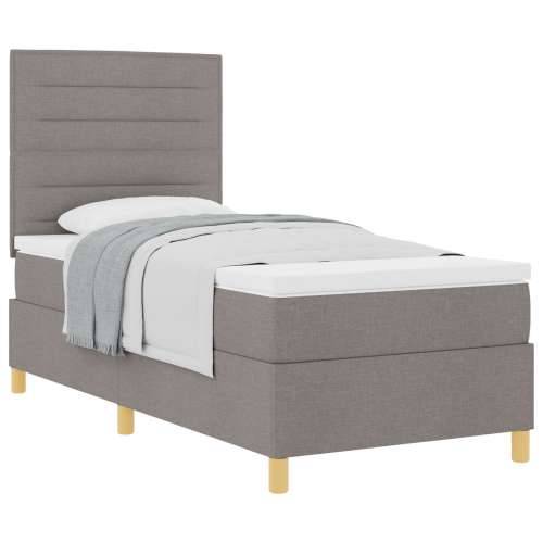 Krevet s podnicom s madracem Taupe 90x200 cm Tkanina Cijena
