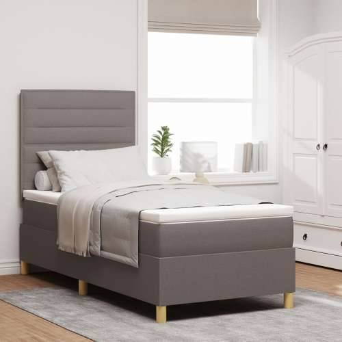 Box Spring Krevet s Madracem Taupe 100x200 cm Tkanina Cijena