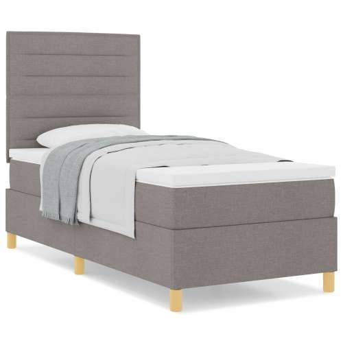 Box Spring Krevet s Madracem Taupe 100x200 cm Tkanina Cijena