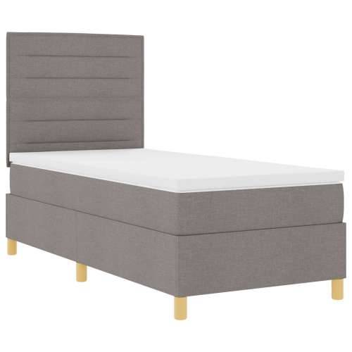 Box Spring Krevet s Madracem Taupe 100x200 cm Tkanina Cijena