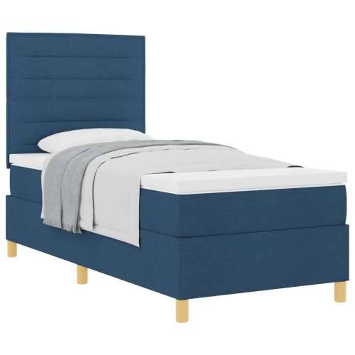 futon krevet s madracem plavi 100x200 cm tkanina Cijena