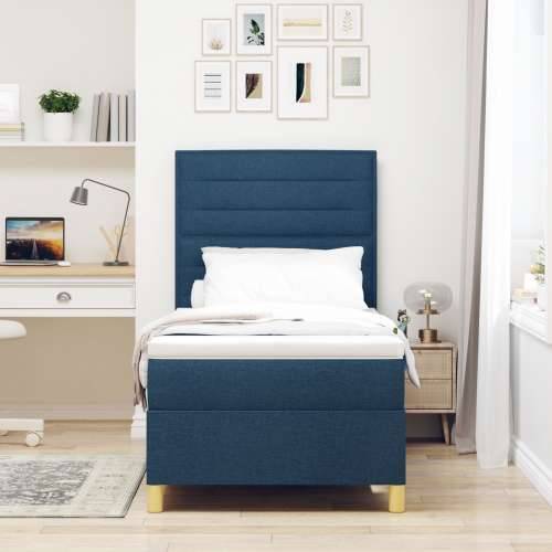 futon krevet s madracem plavi 100x200 cm tkanina Cijena