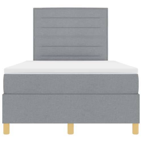 Box Spring Krevet s madracem Svijetlosiva 120x200 cm Tkanina Cijena