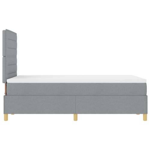 Box Spring Krevet s madracem Svijetlosiva 120x200 cm Tkanina Cijena