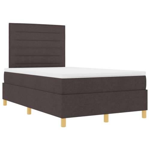 Krevet s box springom i madracem tamnosmeđi 120x200 cm tkanina Cijena