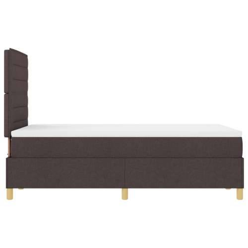 Krevet s box springom i madracem tamnosmeđi 120x200 cm tkanina Cijena